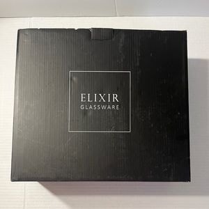 Elixir Square Wine Glasses Set of 4‎ - Crystal Large (Pack 4), Clear